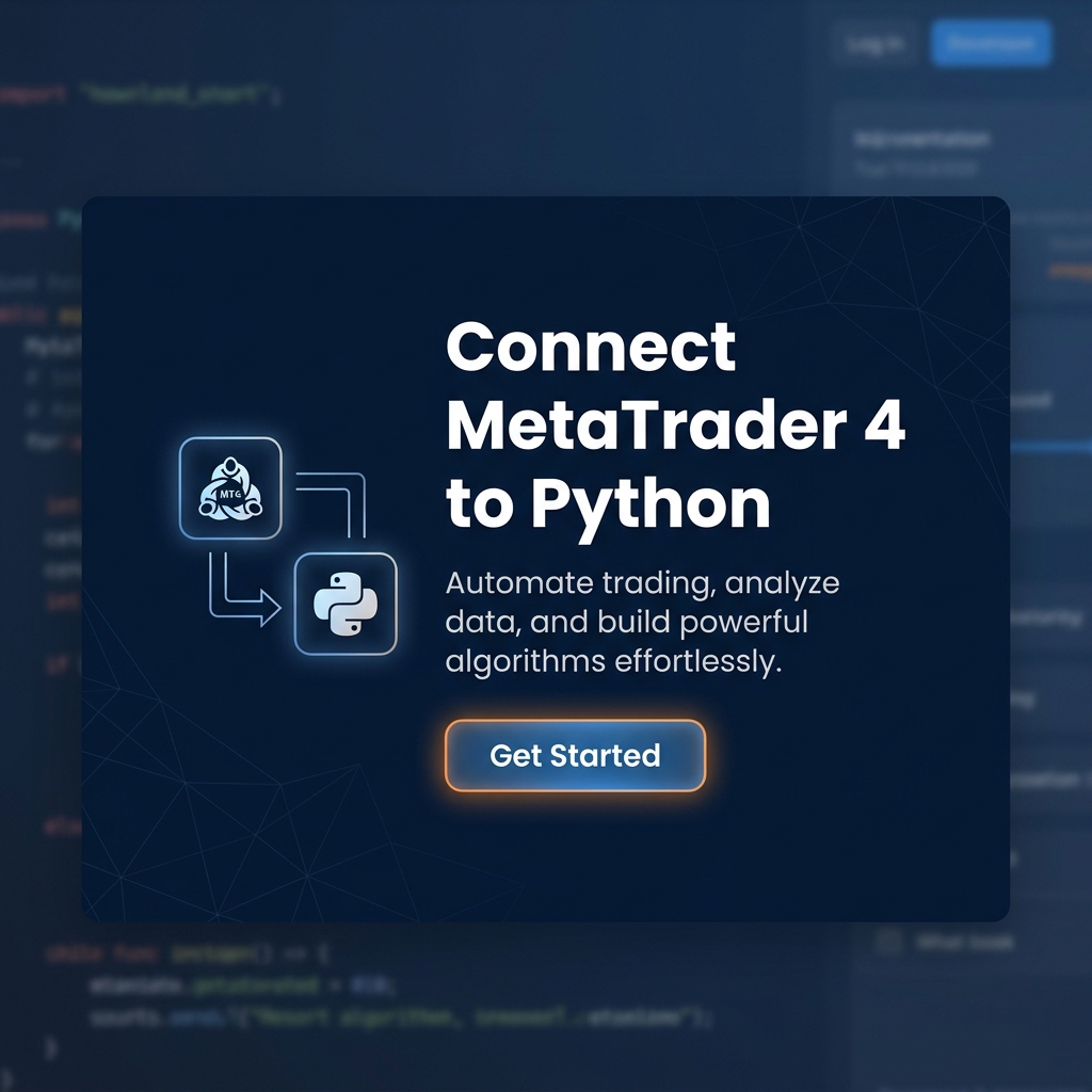 Sign up for MetaTrader API developers account to link Python applications to MetaTrader 4 REST and WebSocket API wrapper